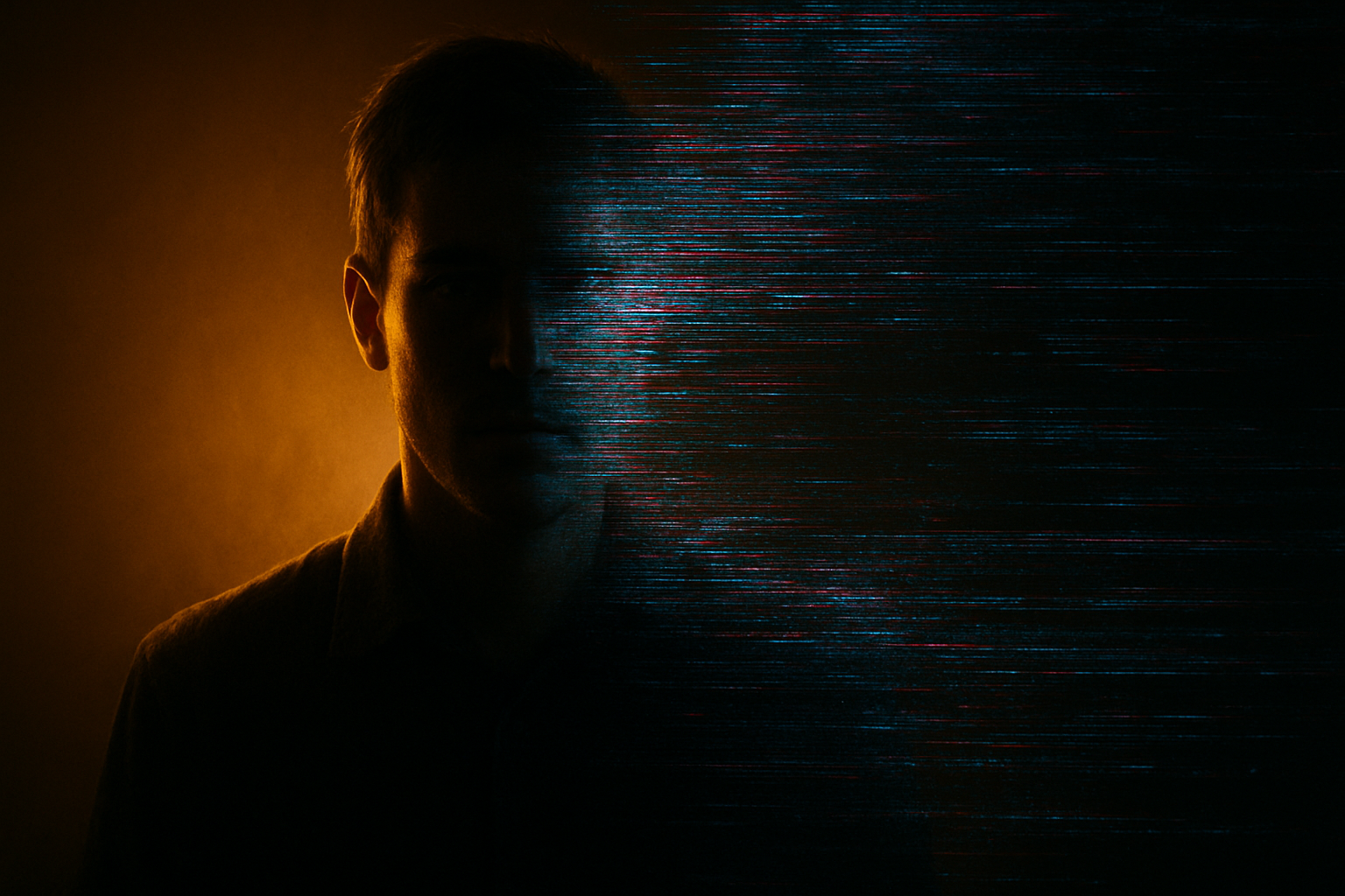 Porträt mit Glitch-Effekt